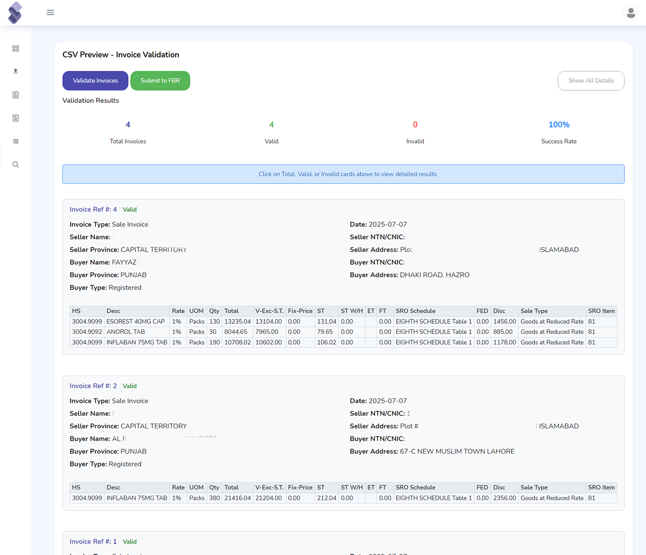 FBR API Integration Dashboard